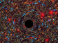 simulated view of a supermassive black hole