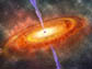 artist's concept of the most distant supermassive black hole