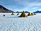 a camp on Taylor Glacier in Antarctica