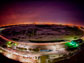 a night photo of Fermilab's Tevatron collider