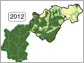 map showing tropical forest area in 2012