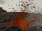 screen capture of a volcano erupting