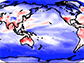 Earth warms (in red), even as global variability declines