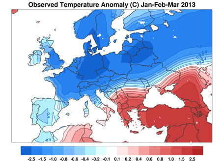 Image showing a Observed Temperature Anomaly Jan-Feb-Mar 2010. Click for larger image.