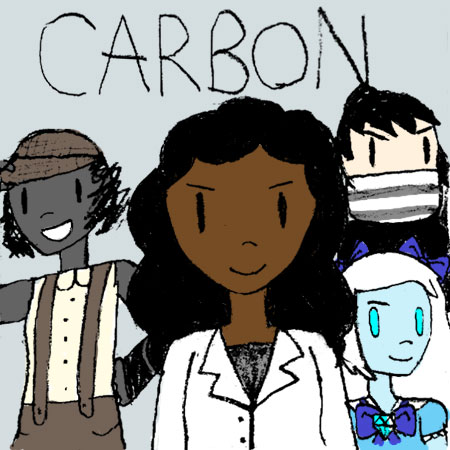 comic illustration of Carbon