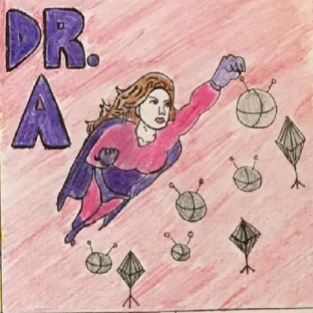 comic illustration of Dr. A