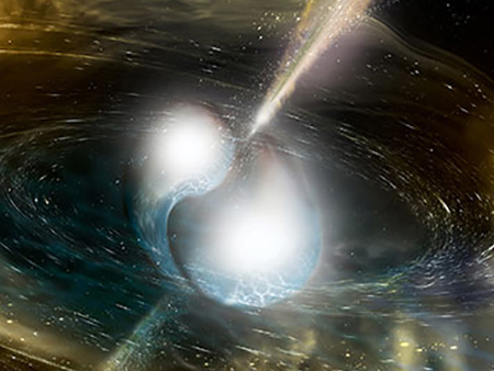 Simulation of neutron star collision and aftermath