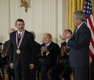 Mostafa A. El-Sayed 
        at the 2007 National Medal of Science White House ceremony