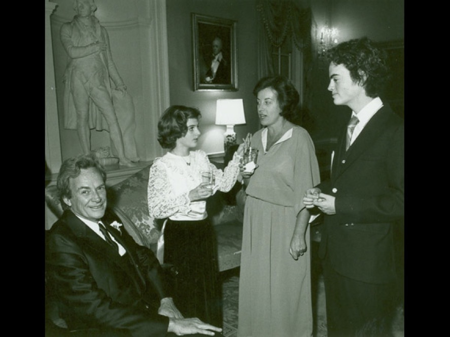 NSF Laureate Richard 
                  Feynman his daughter Michelle, wife Gweneth and son Carl