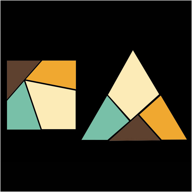 triangle and square