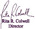Dr. Colwell's signature block