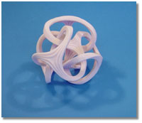 object printed directly from a mathematical model