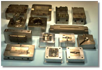 photo of a family of injection molding tools made by 3D Printing