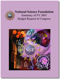 Cover, NSF Summary of FY 2003 Budget Request to Congress
