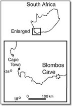 location of Blombos Cave