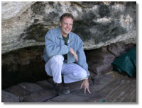 Chris Henshilwood at Blombos Cave