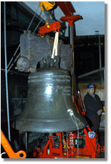 The Liberty Bell hangs free