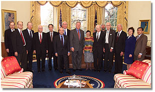 Group photo of 2000 Medal of Science awardees