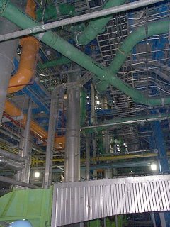 Power plant interior; caption below