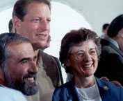 Photograph of Robert Gagosian, Al Gore, and Rita Colwell