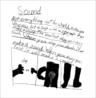 "Sound," courtesy Wendy Cheong's second-grade classroom, Jefferson School, San Francisco Unified School District, San Francisco, California.