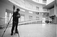 A building evaluation taking place in the new San Francisco Public Library.